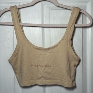 Misguided nude crop tank